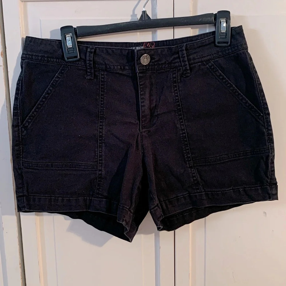Faded Glory Black Denim Shorts